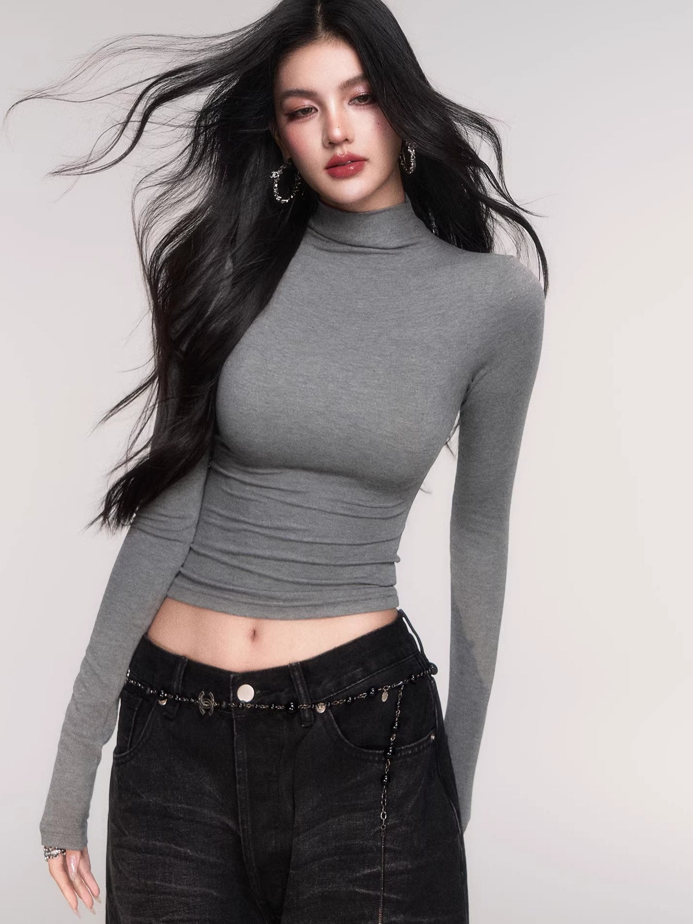 High-Stretch Mock-Neck Slim-Fit Base Layer