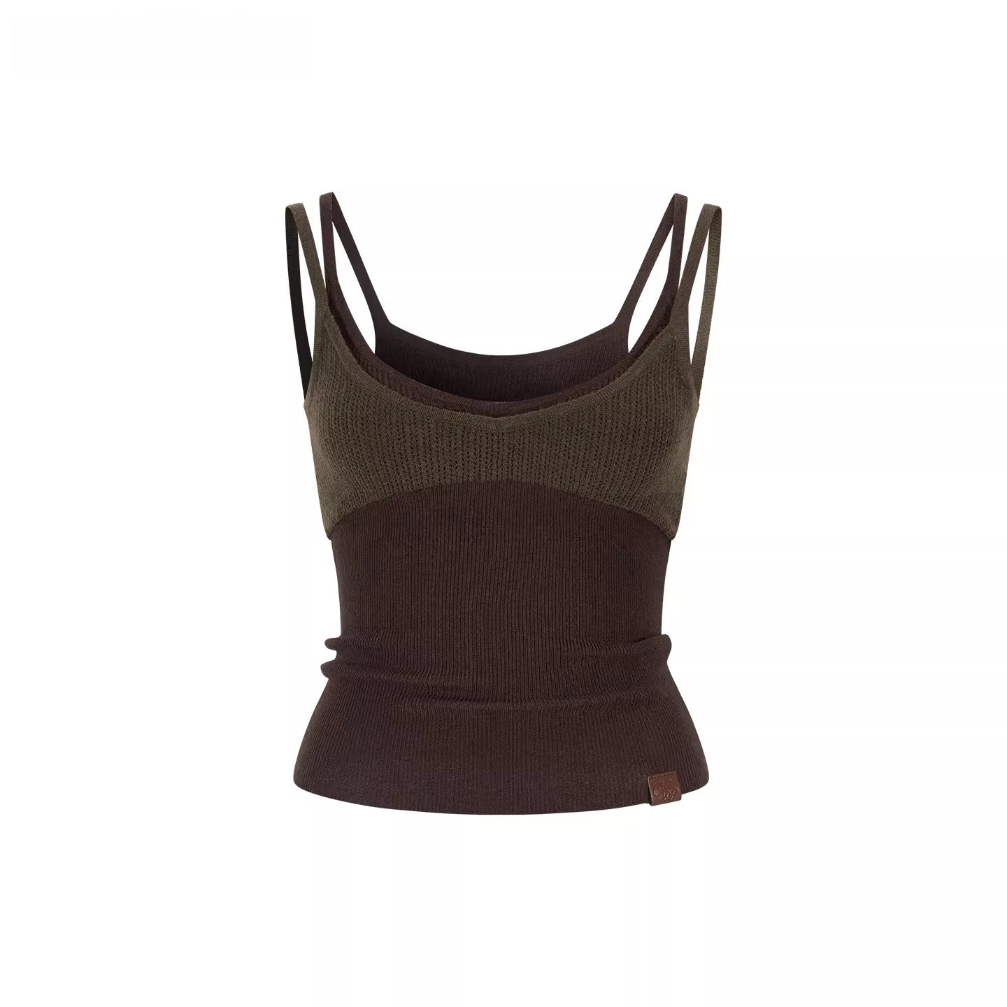 Colorblock Knit Camisole Vest