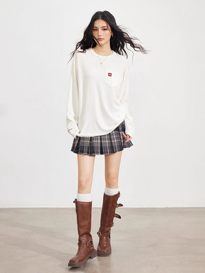 Embroidered Raw Edge T-shirt