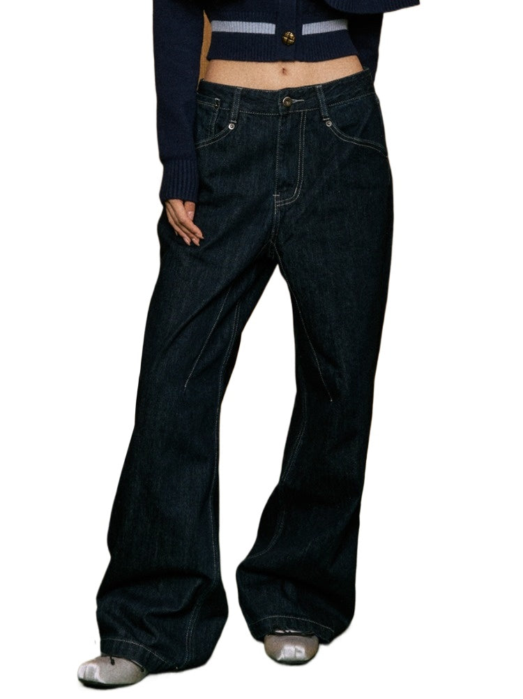 Vintage Low-Waist Denim Pants