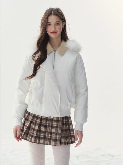 Faux-Fur Collar Down Jacket