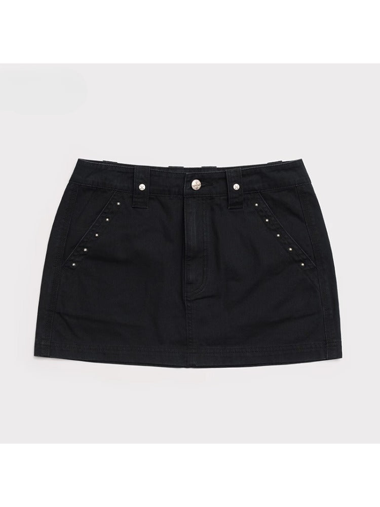 Low Waist Large Pocket Skirt