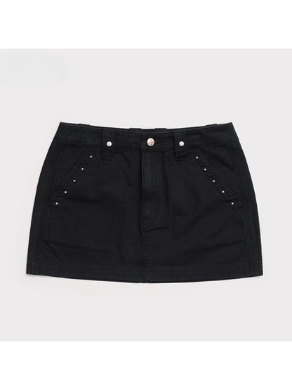 Low Waist Large Pocket Skirt