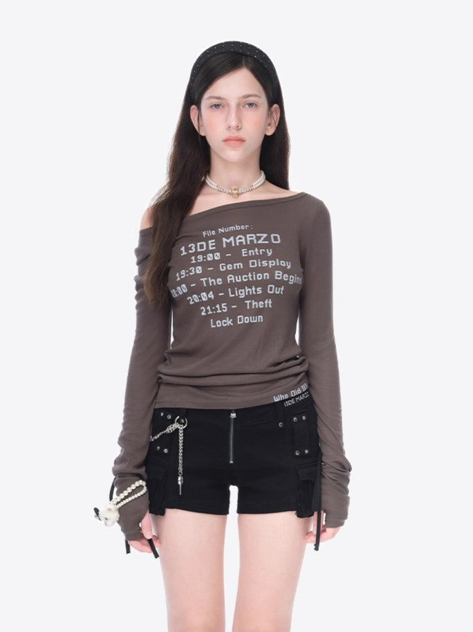 Timeline Fitted Long-Sleeve T-Shirt