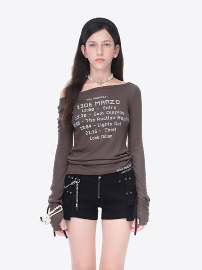 Timeline Fitted Long-Sleeve T-Shirt