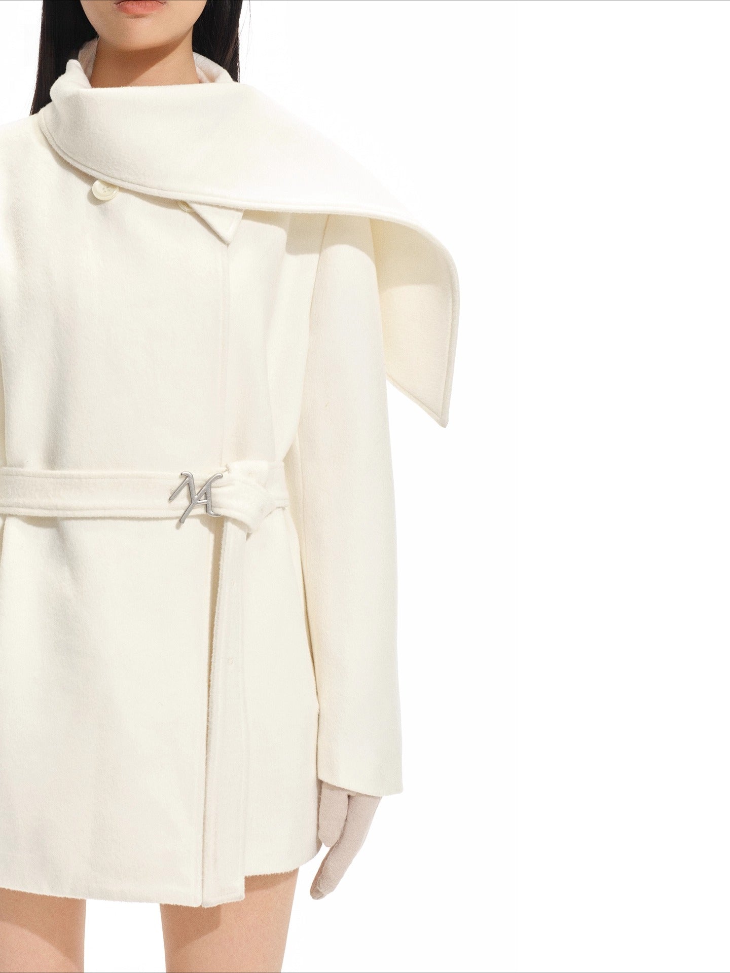 Roy Wool Scarf-Collar Jacket