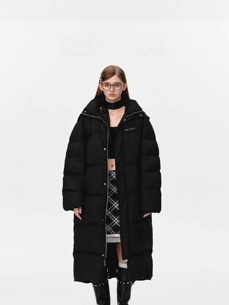 Long Hooded Down Parka Coat