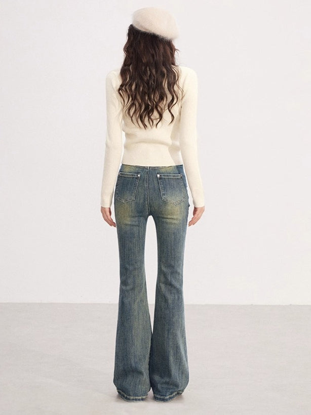 Shimmer Soft-Touch Knit V-Neck