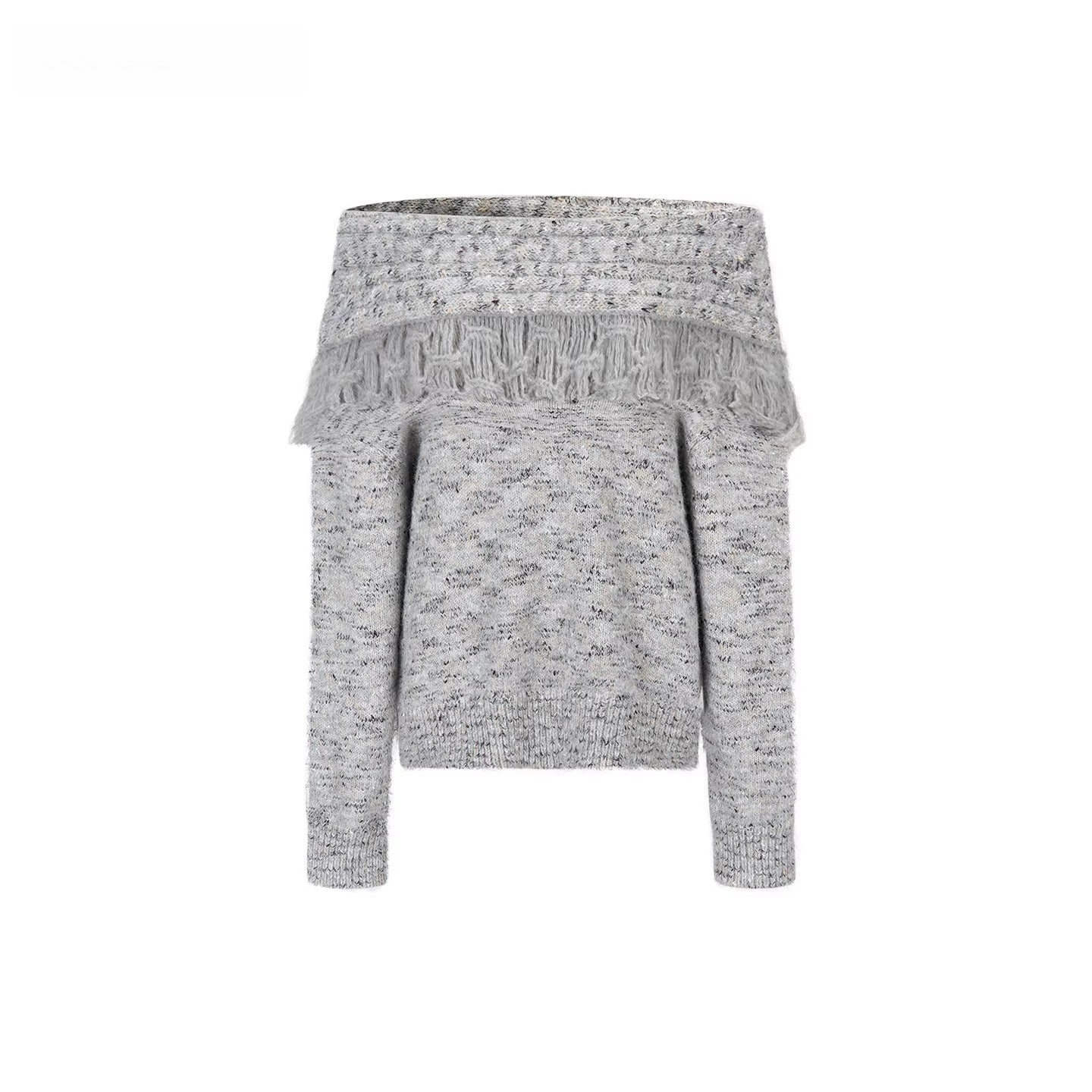 Fringe Knit Sweater &amp; Scarf Set