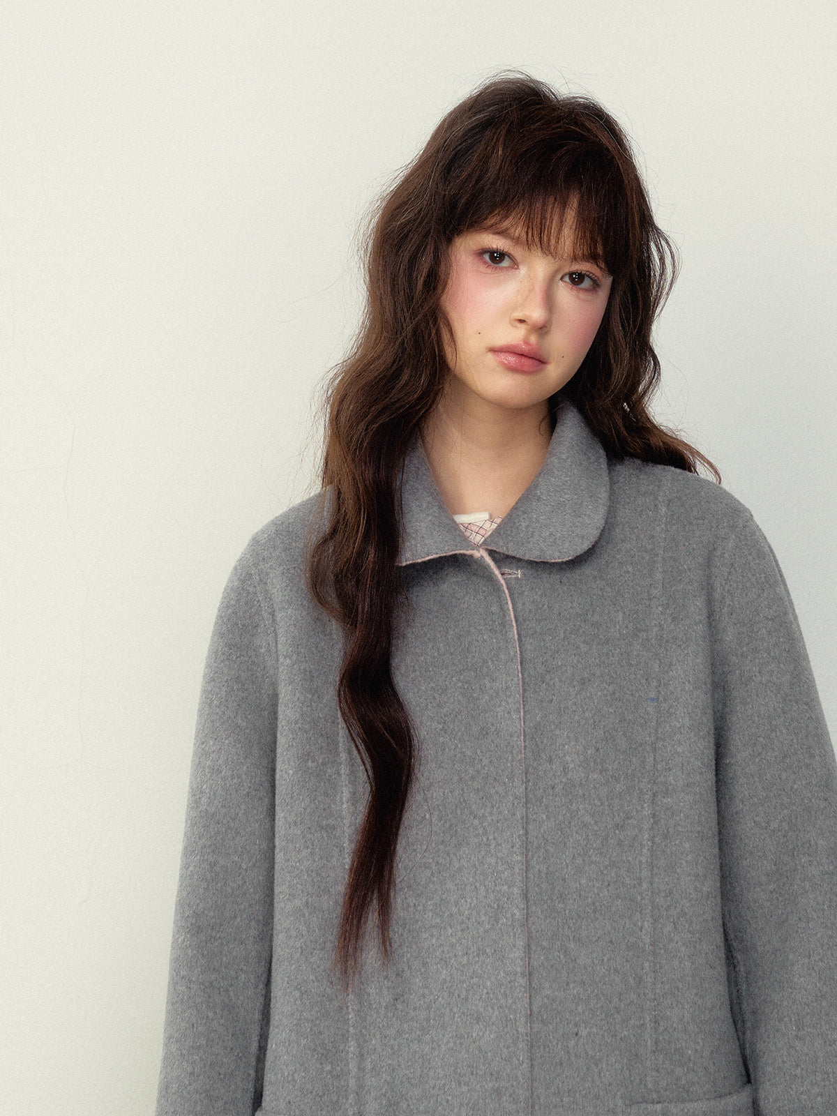 Dual-Sided Wool Doll Collar Coat