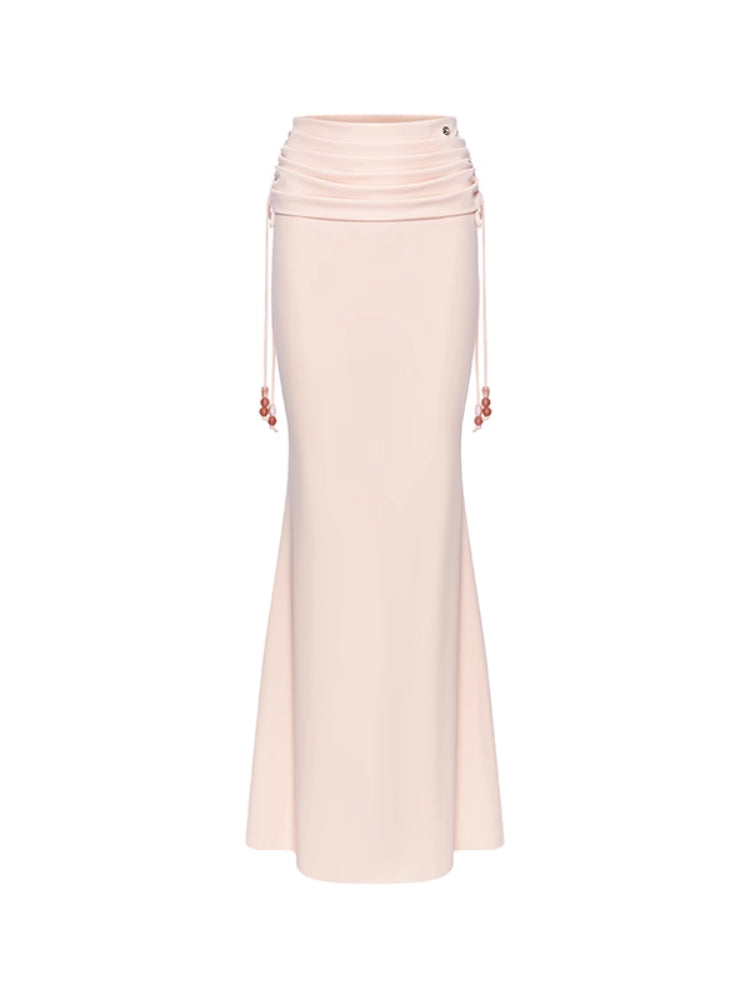 Selene One-shoulder Fishbone Top &amp; Skirt Set - CHINASQUAD