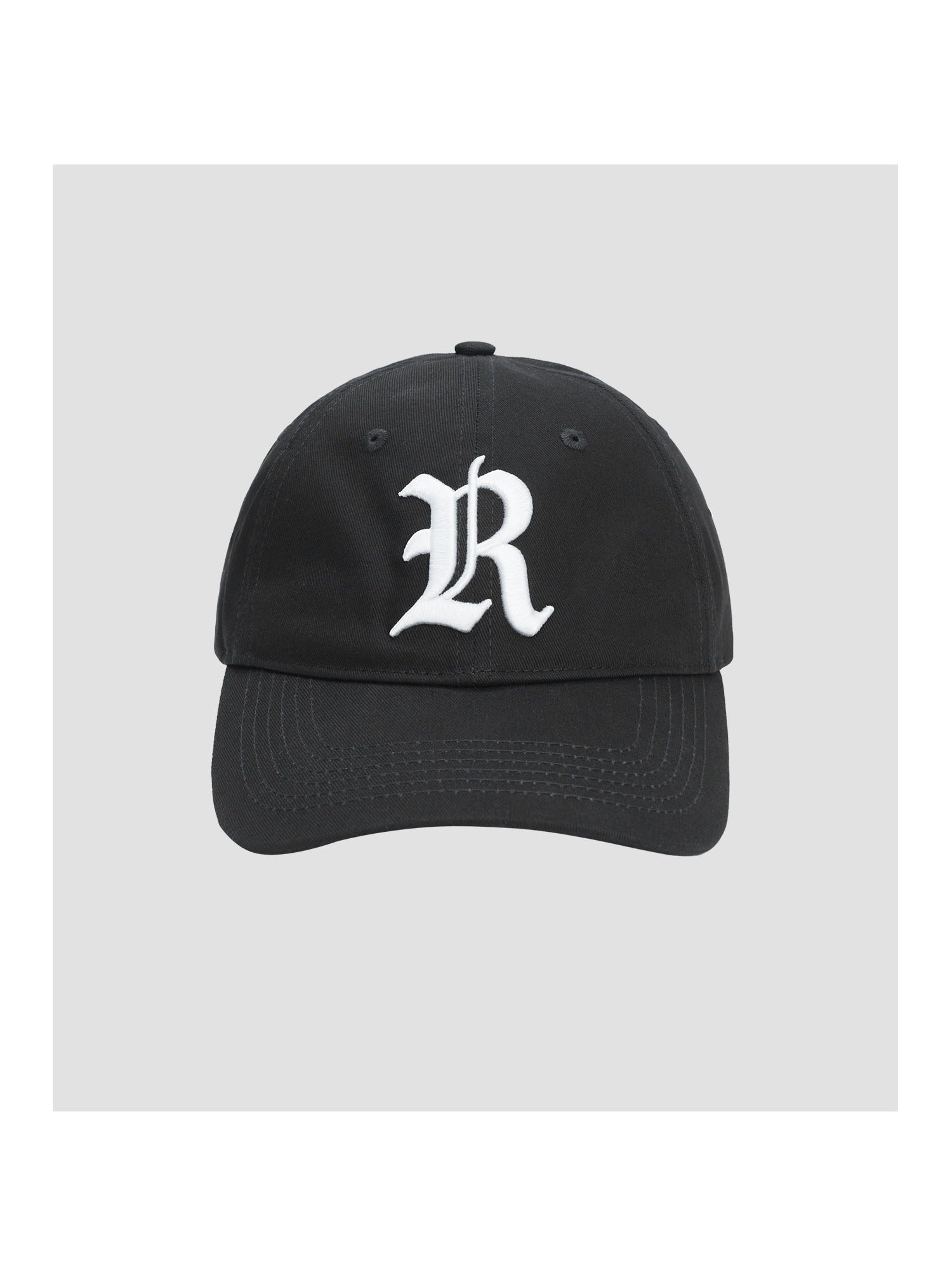Retro R Embroidered Curved Brim Baseball Cap