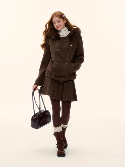 Sculpted Drawstring Cocoon Fleece Hoodie Jacket