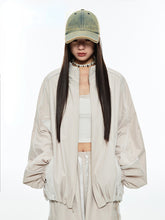 Black & Beige Loose Windbreaker - CHINASQUAD