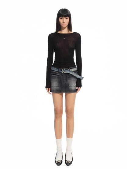 &quot;Djembe Series&quot; Meghan High-Neck Long-Sleeve Knit Sweater - CHINASQUAD