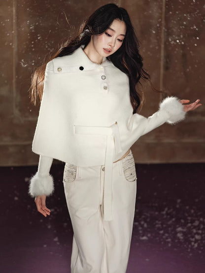 Stud-Detail Straight-Leg Flared Wide Pants