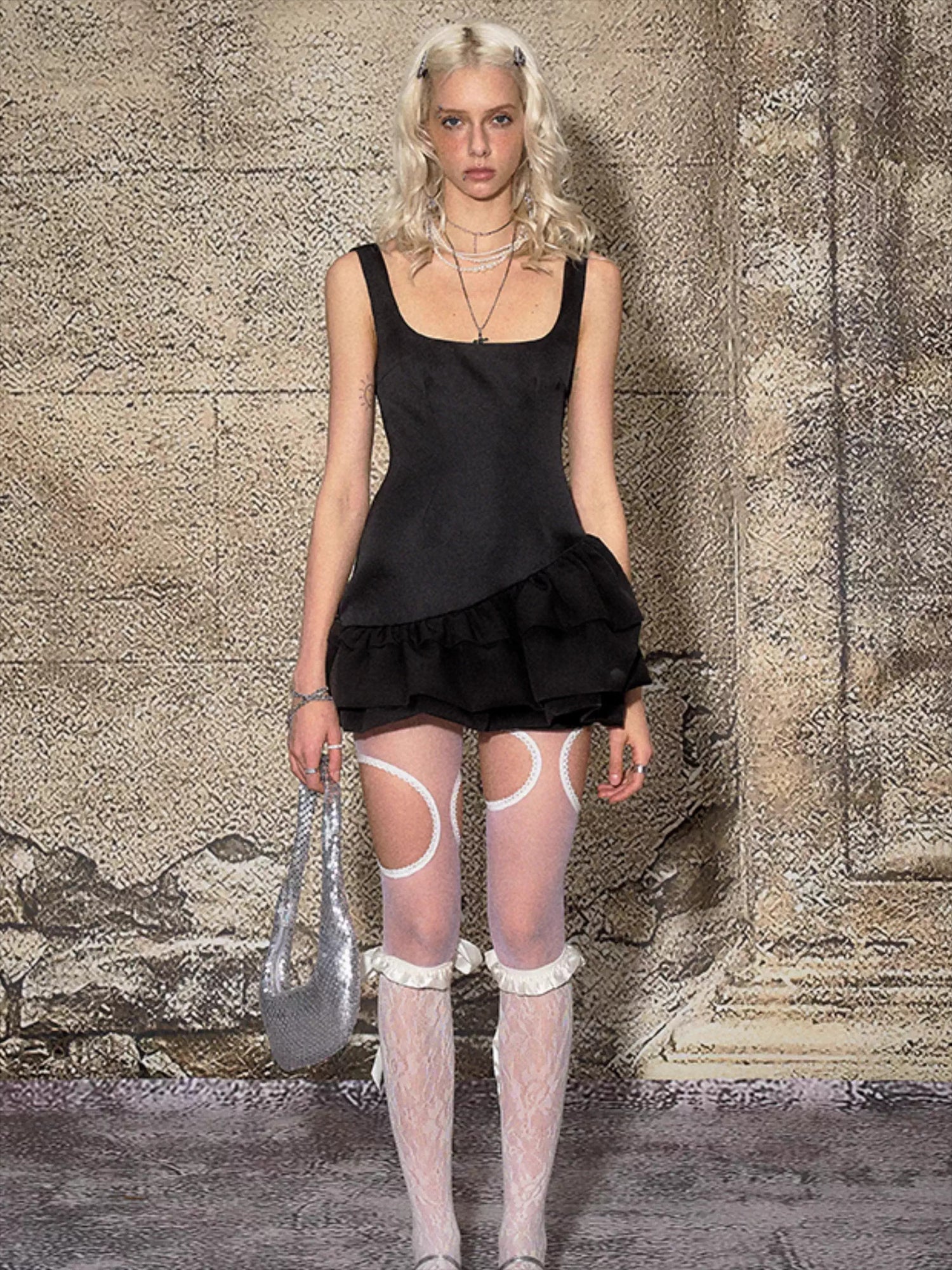 Black Swan Ballet-Inspired Strappy Mini Dress