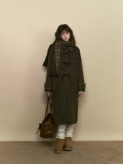 Wool Bow Toggle Coat