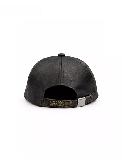Hand-Dyed Punk Leather Cap