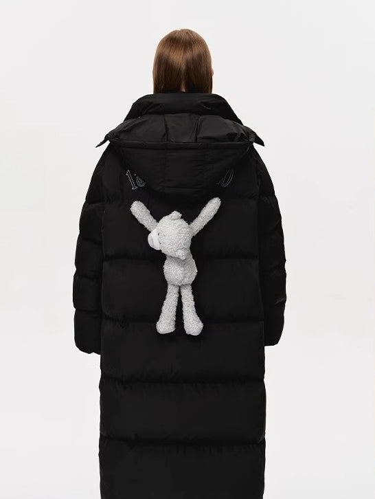 Long Hooded Down Parka Coat