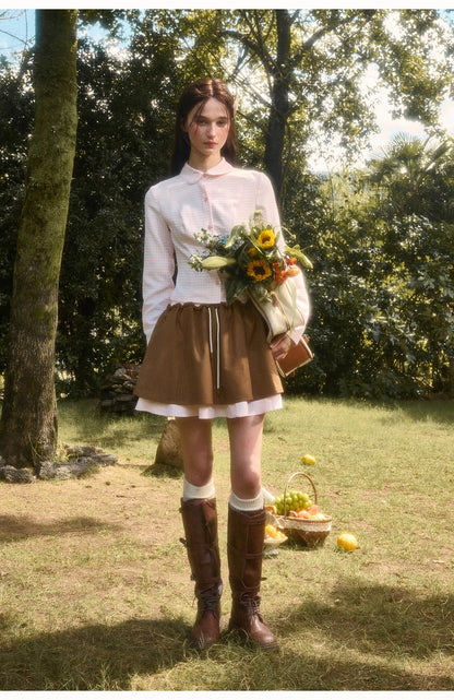 Cosagach Cloud Plaid Cotton Shirt
