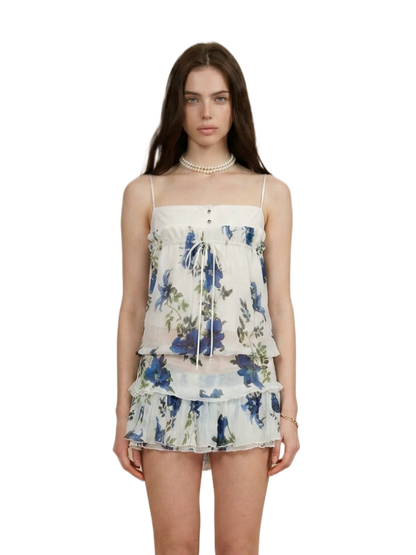 Vintage Floral Mesh Co-Ord Set NeverMore