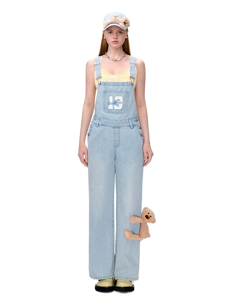 Vintage Loose Denim Overalls