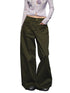Pocket Diamond Stitching Straight-Leg Pants - CHINASQUAD