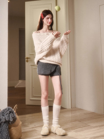 Little Deer Wool Cloud Knit Sweater &amp; Skirt/Shorts Set