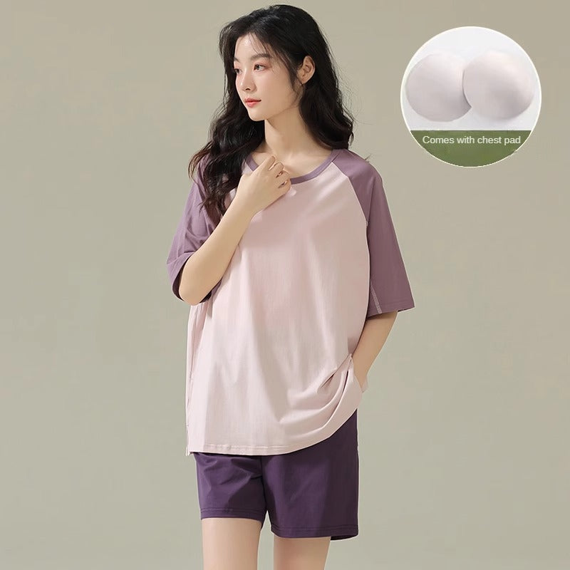 Solid Color Cool Modal Pajamas Set