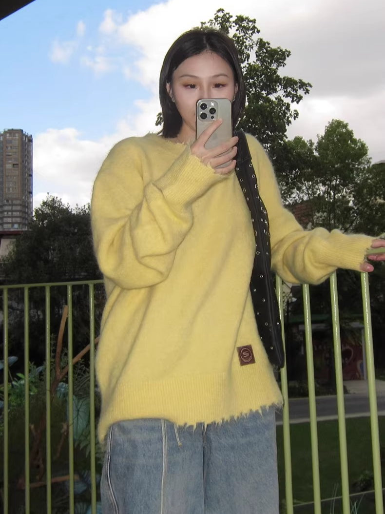 Soft-Touch Alpaca-Blend Crewneck Sweater