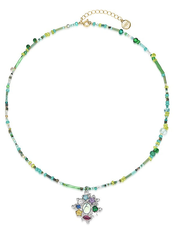 Summer Retro Dopamine Color Treasure Necklace