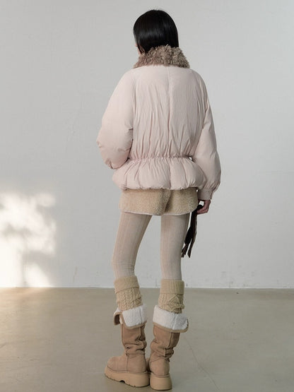 Fur Collar Sweet Puffer Down Jacket