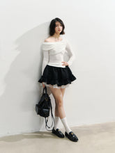 Asymmetric Shoulder Voluminous Ruched T-Shirt - CHINASQUAD