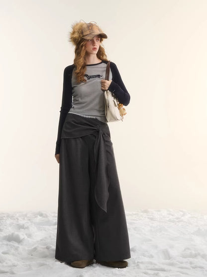 Wool-Blend Jacquard Raglan Knit Top