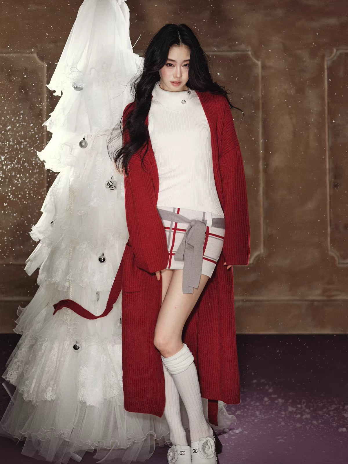 Oversized Wool Knit Overcoat