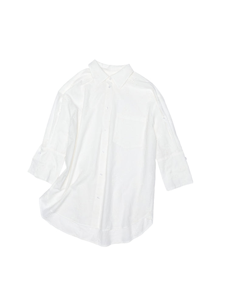 Mid Sleeve Loose-fit Shirt &amp; Skirt Set