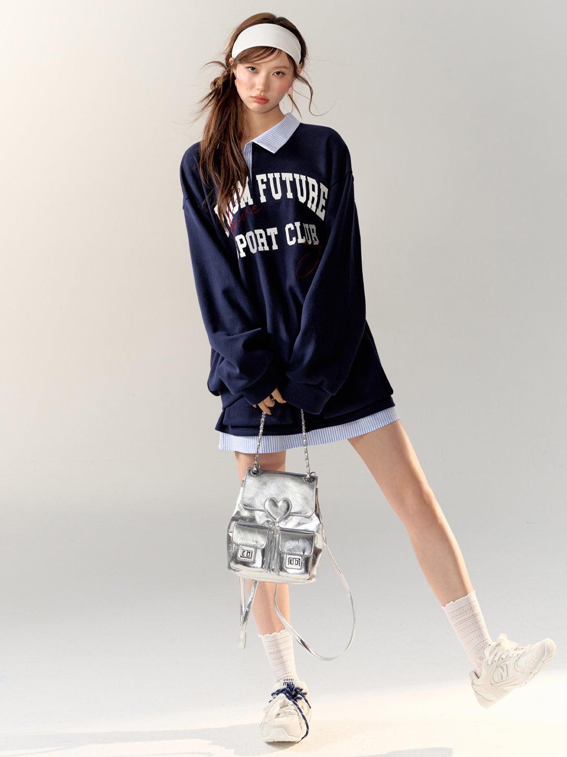 American College Style Sports Sweatshirt