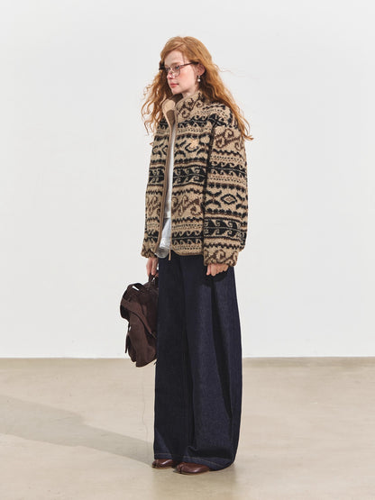 Raw Denim Pleated Banana Pants
