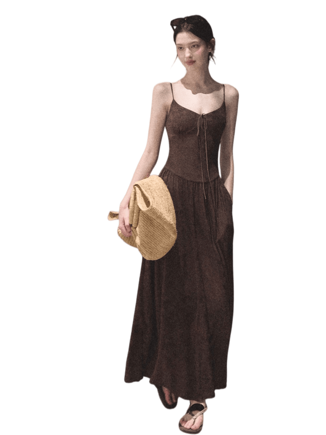 Passing Flower Shop Jacquard Backless Dress