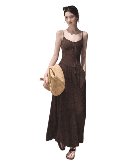 Passing Flower Shop Jacquard Backless Dress