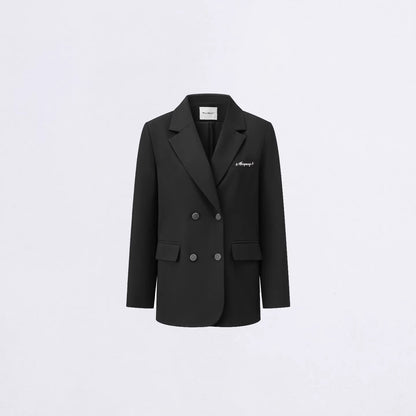 Lace Panel Oversized Blazer