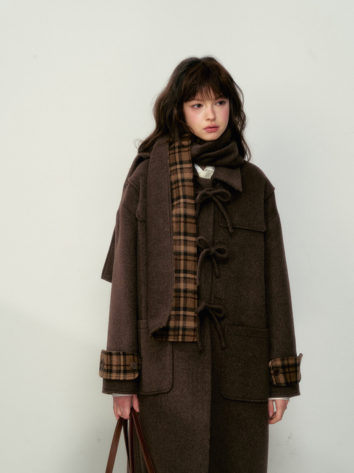 Wool Bow Toggle Coat