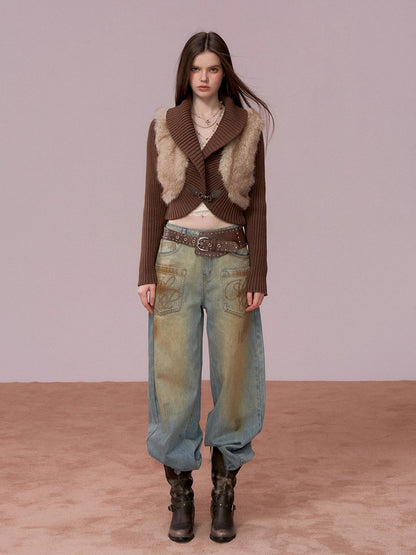 Heavyweight Knit Cropped Jacket