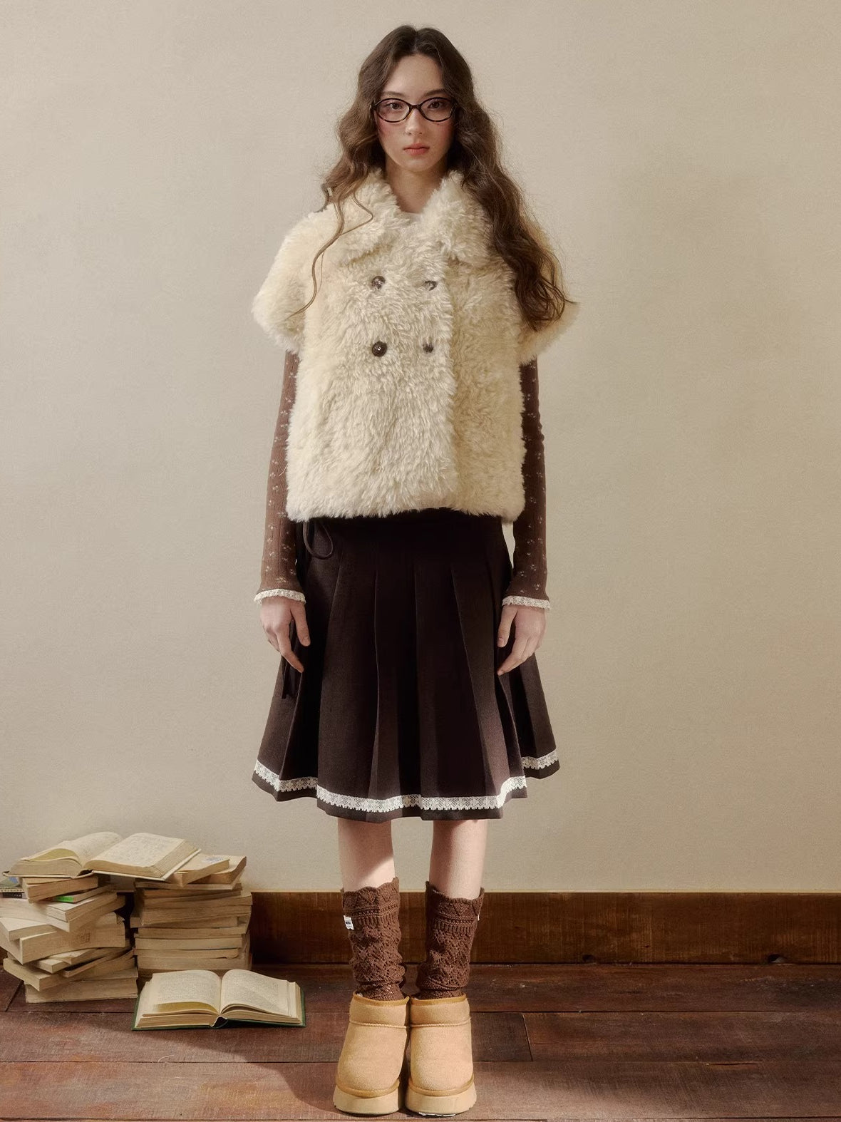 Vintage Short-Sleeve Vest Jacket