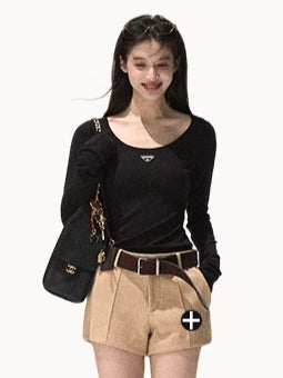 Wool Slim-Fit Long-Sleeve Base Knit T-Shirt