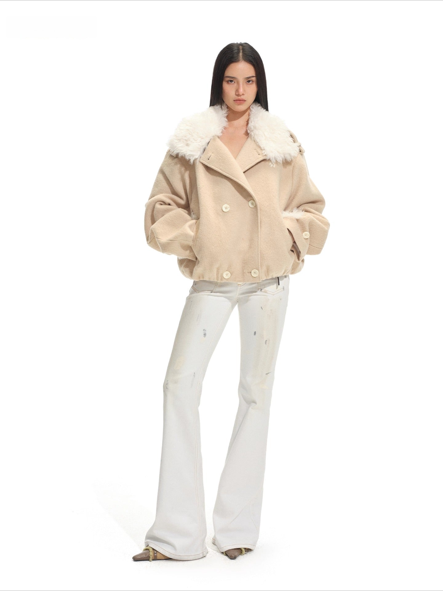 Polar Sculpted Wool-Blend Jacket