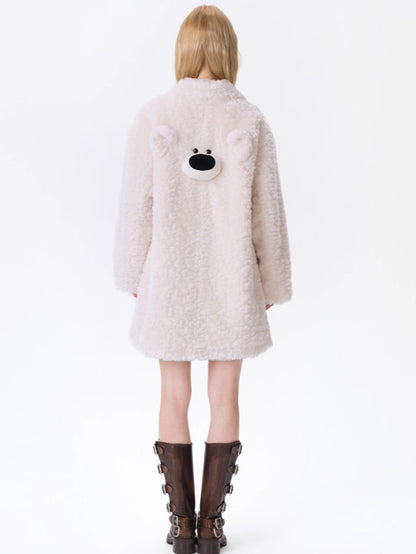 Back-Detail Mid-Length Puffer Coat