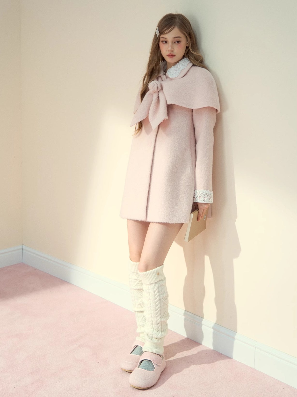 Rose Cape Wool-Blend Coat