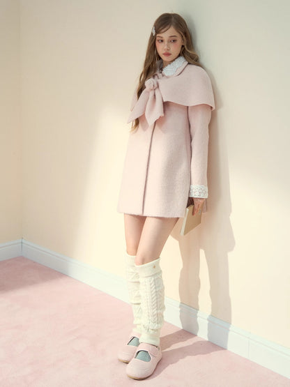 Rose Cape Wool-Blend Coat
